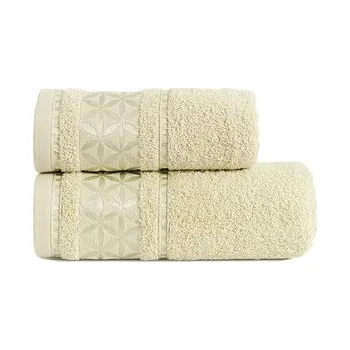 Sprchový závěs Bavlněný froté ručník s bordurou PAOLA 50x90 cm pistáciová 450 gr Mybesthome