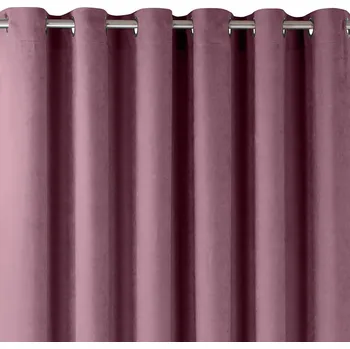 Závěs Homede Milana se stříbrnými průchodkami lila, velikost 140x270