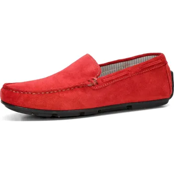 Pánské mokasíny Klondike pánské semišové mokasíny - červené