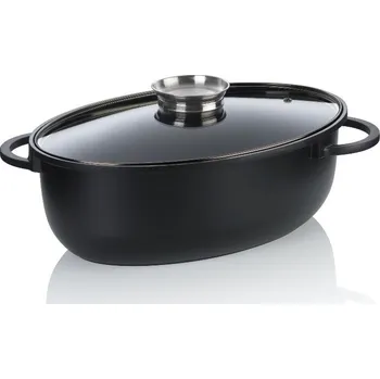 Pánev Pekáč Kela KL-15173 Atura litý hliník černý 45x28x13 cm 8,0 l