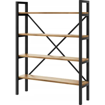 Knihovna Industriální regál Loft na knihy dub D4-20 60cm