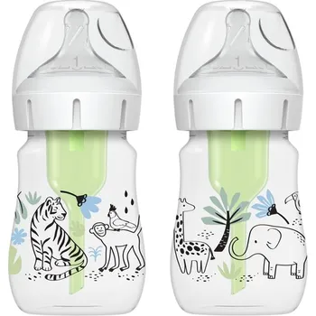 Kojenecká láhev DR BROWN`S Kojenecká láhev 150 ml options+ 2ks - džungle