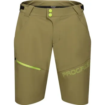 Cyklistické oblečení Pánské cyklo šortky PROGRESS Genius Bike Shorts zelené Velikost: XXXL