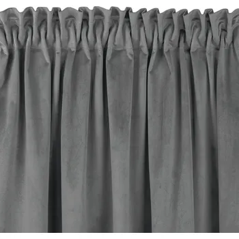 Závěs Homede Vila III s řasící páskou typu drak a nařasením grafitový, velikost 135x225