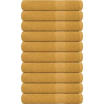 Utěrka vidaXL Saunové osušky FROGN 10 ks 80x200 cm 360 g/m² [137033] Barva: zlatá