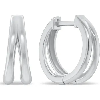 Náušnice Brilio Silver Módní stříbrné kruhové náušnice EA1153W + 2 měsíce na vrácení zboží