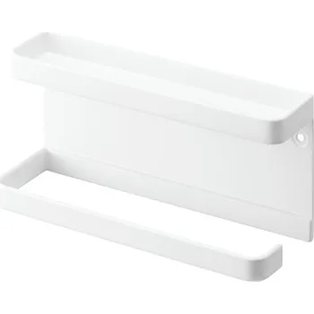 Stojan na deštník YAMAZAKI Nástěnný držák deštníků s poličkou Smart 6693, bílý