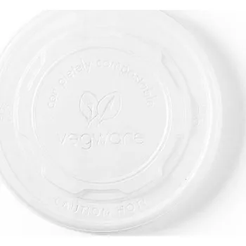 Jednorázové nádobí Víčko ploché C-PLA Vegware Ø115cm 50ks