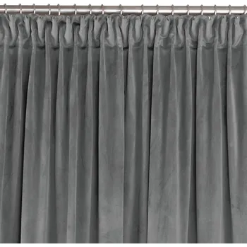 Závěs Homede Vila I s průchodkami a řasící páskou typu drak grafitový, velikost 135x245