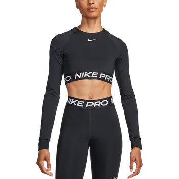 Dámské oblečení Triko s dlouhým rukávem Nike PRO DF 365 CROP LS fv5484-010 Velikost S