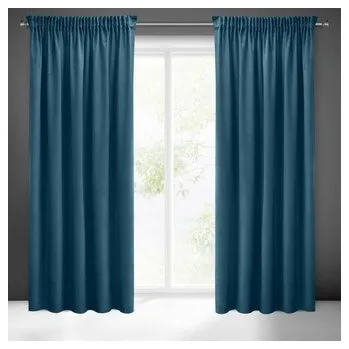 Závěs Dekorační velvet závěs s řasící páskou PIERRE CARDIN tmavě modrá 140x270 cm (cena za 1 kus) MyBestHome