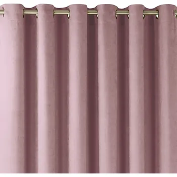 Závěs Závěs Homede Milana se zlatými průchodkami růžový, velikost 140x175