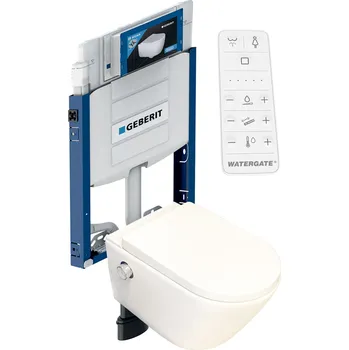 WC sada WATERGATE INTEGRA+ Comfort sprchovací toaleta + GEBERIT KOMBIFIX ECO předstěnový modul WG-100C-SET-110.302.00.5