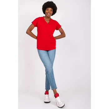 Dámské tričko BASIC FEEL GOOD Dámské tričko s krátkým rukávem červené Velikost: S/M
