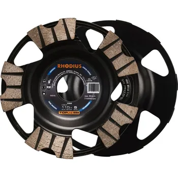 Brusný kotouč Rhodius 303868 | Diamantový brusný hrnec 115x5,0x8,0x22,23 mm, DS1