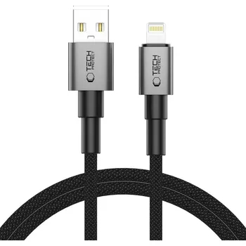 Datový kabel TECH-PROTECT ULTRABOOST DNA LIGHTNING CABLE 15W/2.4A 100CM IRON GREY