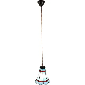 Clayre & Eef, Holandsko Závěsná lampa Tiffany ROYAL BLUE Clayre & Eef 5LL-6202 Ø 15*115 cm E14/max 1*25W