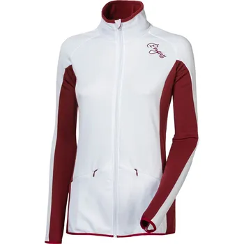 Dámská mikina Dámská funkční mikina PROGRESS Odda bílá/vínová Velikost: S