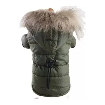 Obleček pro psa Surtep Animals Zimní bunda s kapucí pro psa Barva: Zelená, Velikost: S