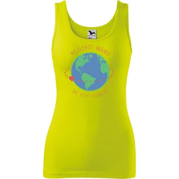 Dámské tričko DOBRÝ TRIKO Dámské tílko s potiskem Nejlepší máma Velikost: XS, Barva: Limetková