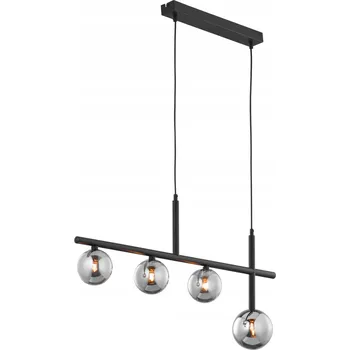 Jupiter NEPTUN moderní závěsné svítidlo černé 4-bodové kouřové stínidlo 1908