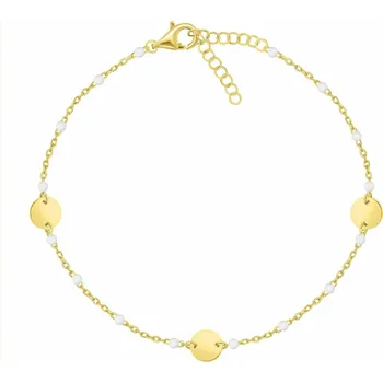 Náramek Brilio Silver Slušivý pozlacený náramek s korálky BRC181Y + 2 měsíce na vrácení zboží