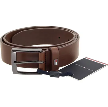 Opasek TOMMY HILFIGER Pánský hnědý kožený pásek AM0AM12547-GES-622 Velikost 95