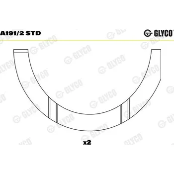 Kliková hřídel Distanční kotouč, kliková hřídel GLYCO A191/2 STD