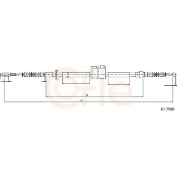 Autodíl Tažné lanko, parkovací brzda COFLE 10.7588