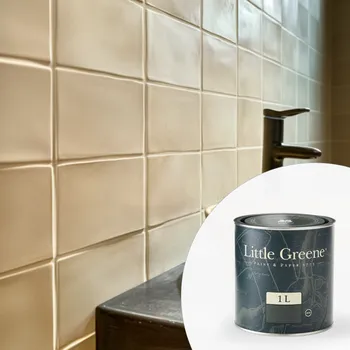 Barva na vlasy Little Greene Barva na kachličky do koupelny - Polomatná - 1L - Intelligent Satin Vyberte odstín:: Straw Colour (44)