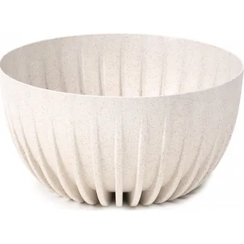 Plastová mísa Mira eco wood 300 mm, bílo-béžová