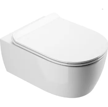 Excellent Doto wc mísa se sedátkem s pomalým sklápěním závěsná bez splachovacího kruhu s vírovým splachováním bílá lesk CEEX.1403.545.WH