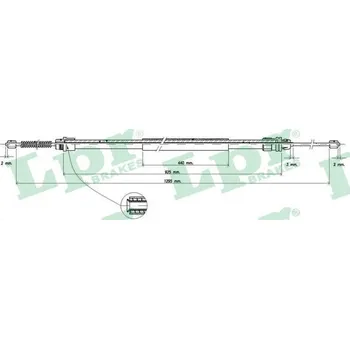 Lanko parkovací brzdy Tažné lanko, parkovací brzda LPR C0740B