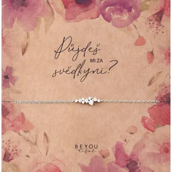 Náramek Dárková karta Půjdeš mi za svědkyni a náramek ze stříbra