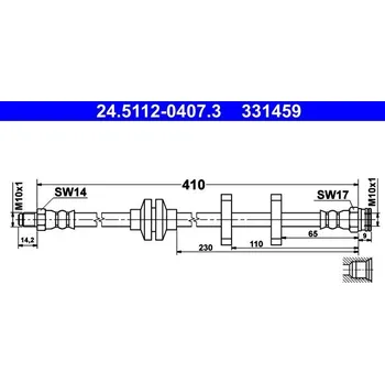 Brzdová hadice Brzdová hadice ATE 24.5112-0407.3