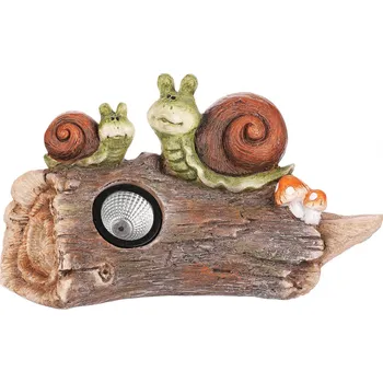 Vánoce Autronic Šneci na pařezu - solární osvětlení, magnesium - MN2003