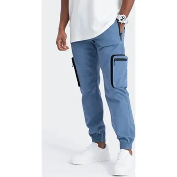 Ombre Clothing Nadčasové modré joggery V7 PAJO-0135