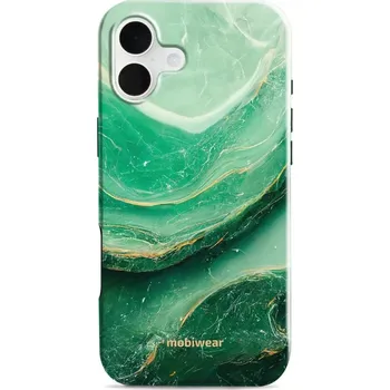 Pouzdro na mobilní telefon Odolný obal Mobiwear Elite Pro - Apple iPhone 16 Plus - EP38E Zelený mramor (Odolné pouzdro, obal kryt Mobiwear Elite Pro - maximální ochrana mobilu, zesílené hrany, přesné výřezy, pohodlné držení, odolná grafika, kvalitní materiály)