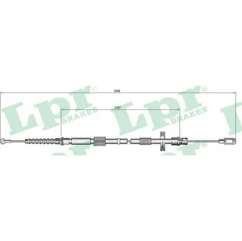 Lanko parkovací brzdy Tažné lanko, parkovací brzda LPR C0050B