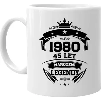 Žertovný předmět 1980 Narození legendy 45 let - hrnek s potiskem