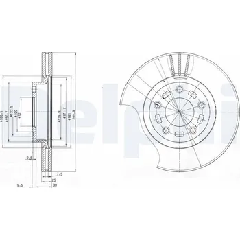 Brzdový kotouč Brzdový kotouč DELPHI BG3928
