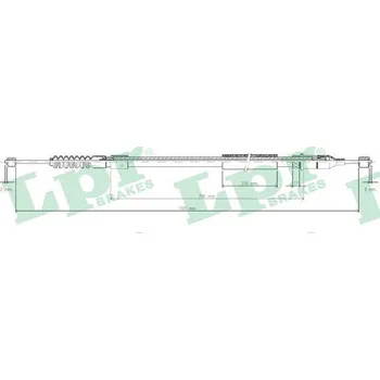 Lanko parkovací brzdy Tažné lanko, parkovací brzda LPR C0555B