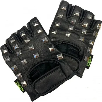 Moto rukavice Kožené bezprsté rukavice s nýty - 3Xl