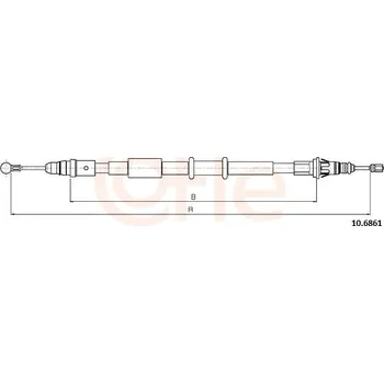 Brzdový systém Tažné lanko, parkovací brzda COFLE 10.6861