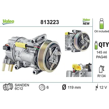 Kompresor klimatizace Kompresor, klimatizace VALEO 813223