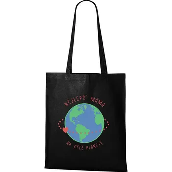 DOBRÝ TRIKO Nákupní taška Nejlepší máma Barva: Černá