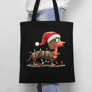 Žertovný předmět Vánoční jezevčík - taška s potiskem