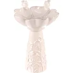 Autronic Pítko pro ptáčky - tvar květ, stojaté, keramika, bílé - KEX6004 WT-S