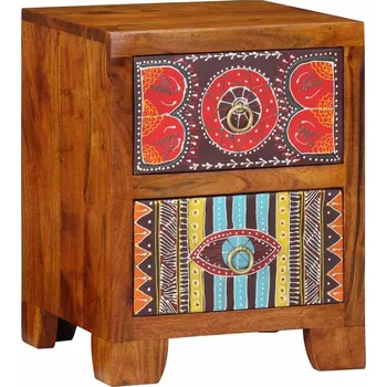 Noční stolek vidaXL Noční stolek 35x35x45 cm masivní akáciové dřevo [4016492]