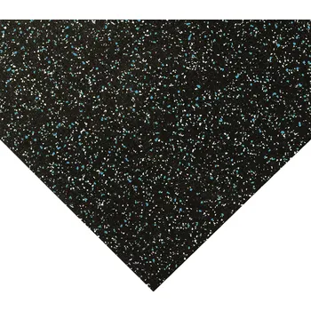 Rohožka Černo-bílo-modrá gumová podlahová deska FLOMA FitFlo SF1050 - délka 200 cm, šířka 100 cm, výška 2 cm